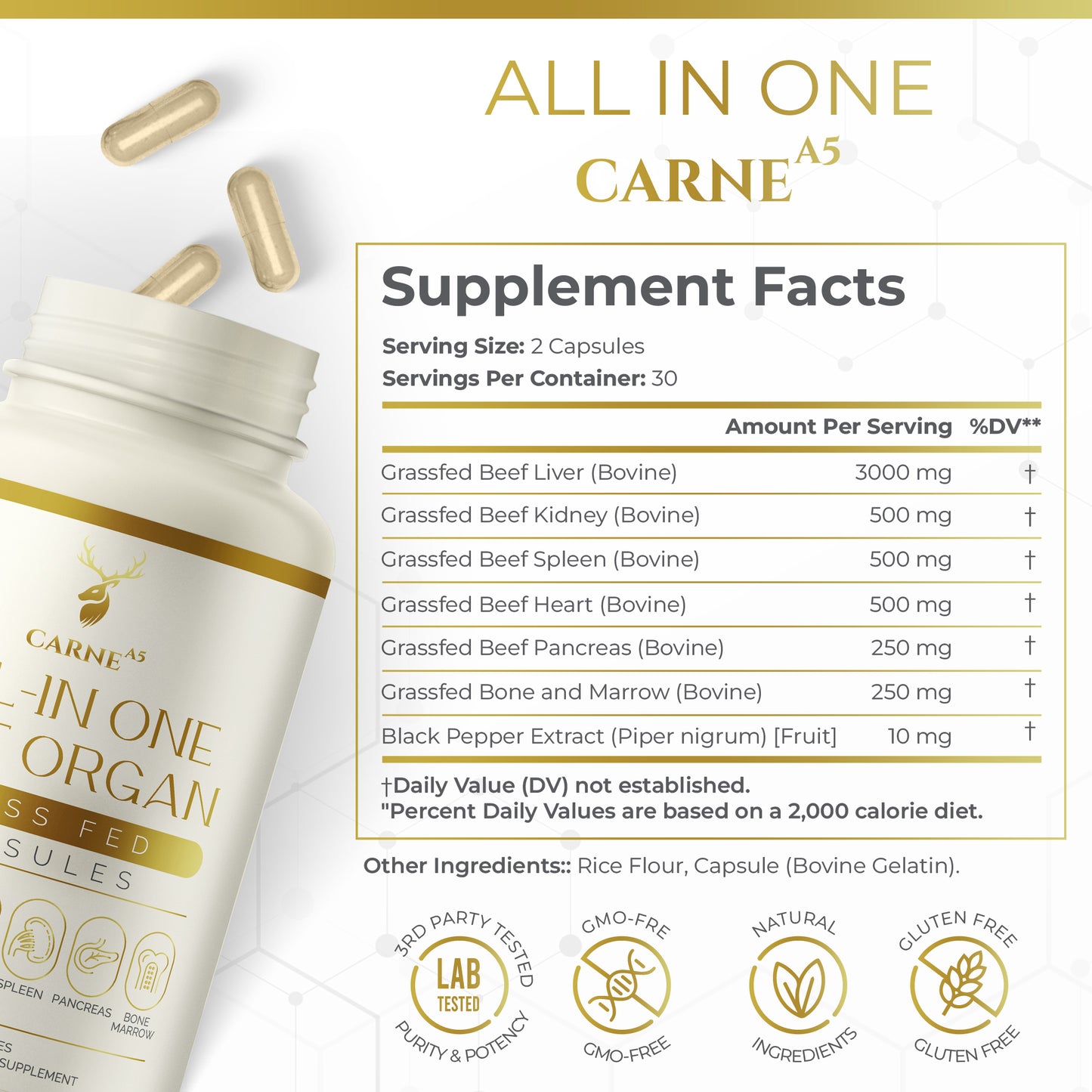 All-In-One Beef Organ Capsules